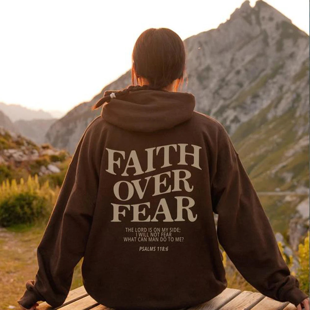 Faith Over Fear Christian Unisex Hoodie