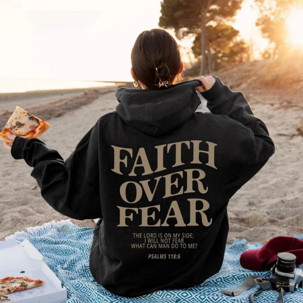 Faith Over Fear Christian Unisex Hoodie